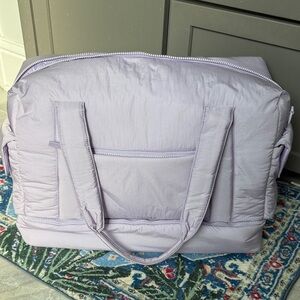 Calpak Lavender Quilted Duffel Bag